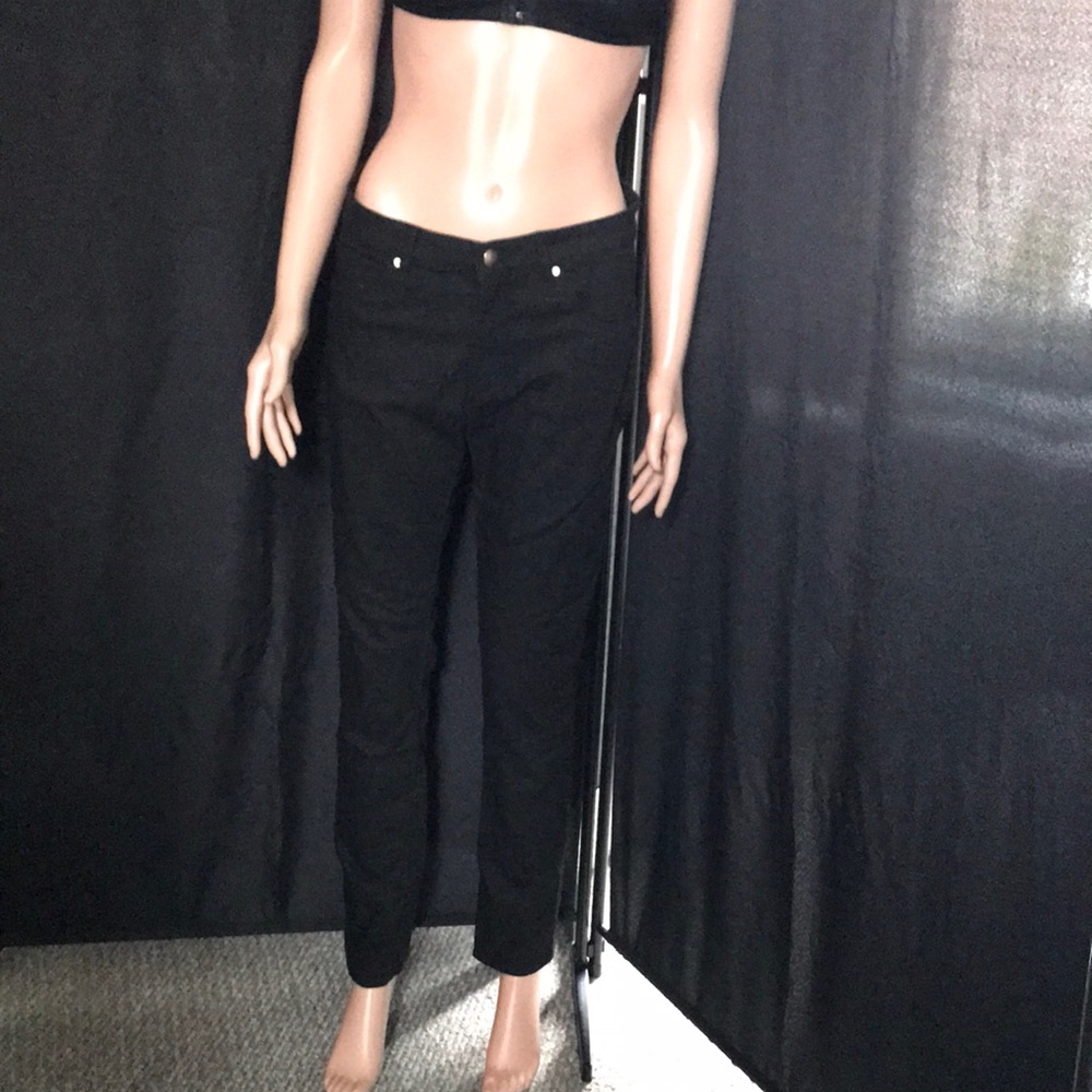 H&M Black Ankle-Length Straight Pants